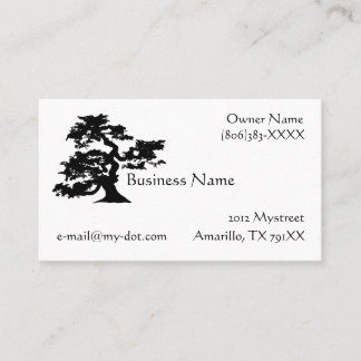 Bonsai Silhouette Business Card Visitenkarte