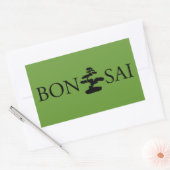 Bonsai Silhouette Rechteckiger Aufkleber (Umschlag)