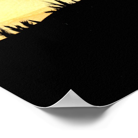 Bonsai Sunset Poster (Ecke)
