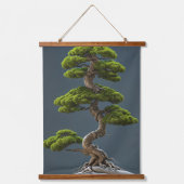 Bonsai Tapestry Wandteppich Mit Holzrahmen (Vorderseite)