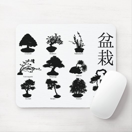 Bonsai Tree Basic Styles 10 Mousepad (Mit Mouse)