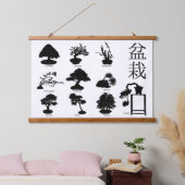 Bonsai Tree Basic Styles 10 Wandteppich Mit Holzrahmen (Schlafzimmer)