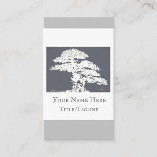Bonsai Tree benutzerdefinierte Visitenkarte doppel (Vorderseite)