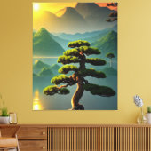 Bonsai Tree Canvas Print Leinwanddruck (Insitu (Wohnzimmer))