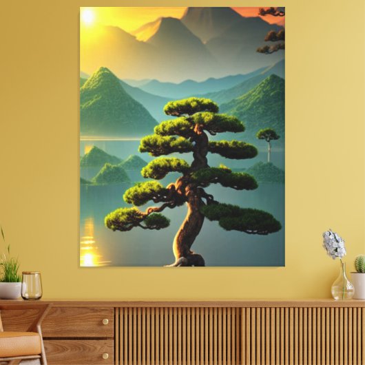 Bonsai Tree Canvas Print Leinwanddruck (Insitu (Wohnzimmer))