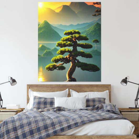 Bonsai Tree Canvas Print Leinwanddruck (Insitu (Schlafzimmer))
