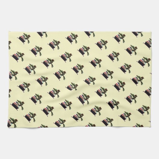 Bonsai Tree Christmas Geschirrtuch (Horizontal)