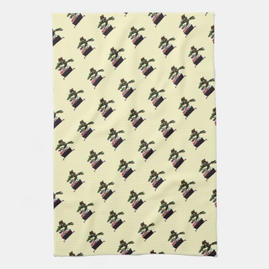 Bonsai Tree Christmas Geschirrtuch (Vertikal)