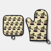 Bonsai Tree Christmas Ofenhandschuh & Topflappen-Set (Vorderseite)