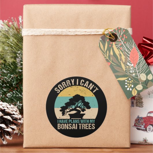 Bonsai Tree - Coole Pflanze im Freien Runder Aufkleber (Feiertag)