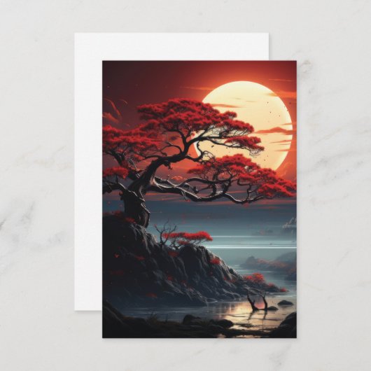 Bonsai Tree Dankeskarte (Vorne/Hinten)