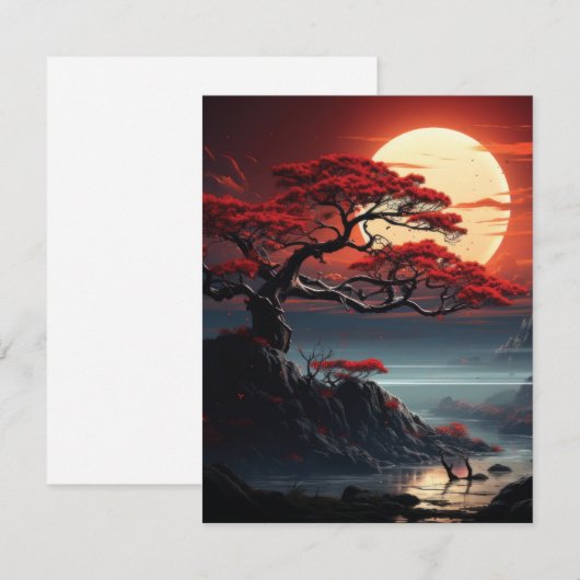 Bonsai Tree Dankeskarte (Vorne/Hinten)