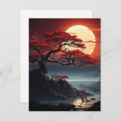 Bonsai Tree Einladung (Vorne/Hinten)