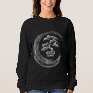 Bonsai Tree enso circlezen Kalligraphie Kunst Sweatshirt