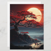 Bonsai Tree Feiertagskarte (Vorne/Hinten)