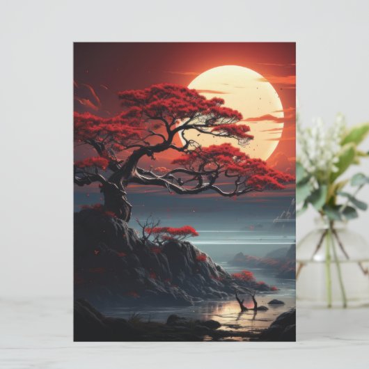 Bonsai Tree Feiertagskarte (Stehend Vorderseite)