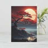 Bonsai Tree Feiertagskarte (Stehend Vorderseite)