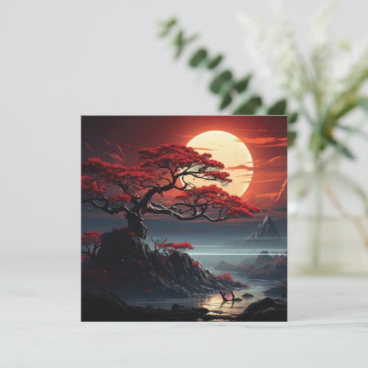 Bonsai Tree Feiertagskarte (Stehend Vorderseite)