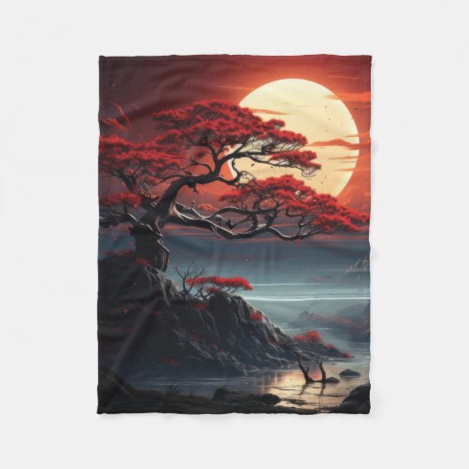Bonsai Tree Fleecedecke (Vorderseite)