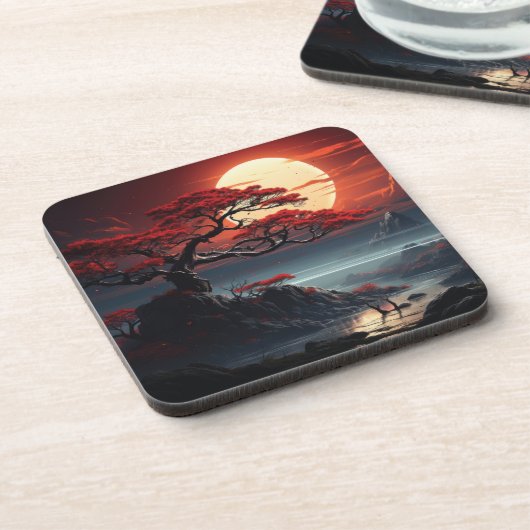 Bonsai Tree Getränkeuntersetzer (Linke Seite)