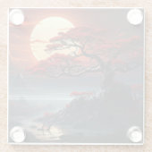 Bonsai Tree Glasuntersetzer (Rückseite)