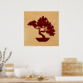 Bonsai Tree - Holzeinlage. Poster (Küche)