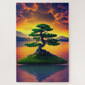 Bonsai Tree im Sunset Jigsaw Puzzle (Vertikal)