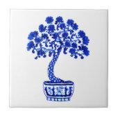 Bonsai Tree in Cobalt Blue und White Fliese (Vorderseite)