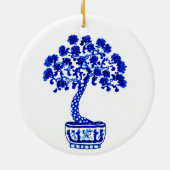Bonsai Tree in Cobalt Blue und White Keramik Ornament (Hinten)
