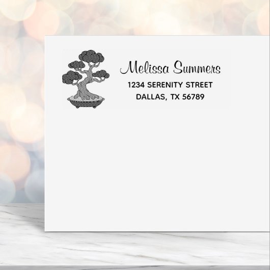 Bonsai Tree in einer Tray-Adresse, Etched Permastempel