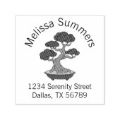 Bonsai Tree in einer Tray Arch-Adresse, Etched Permastempel (Design)