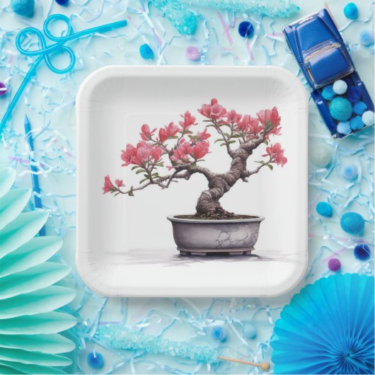 Bonsai Tree in Pot Pappteller (Party)