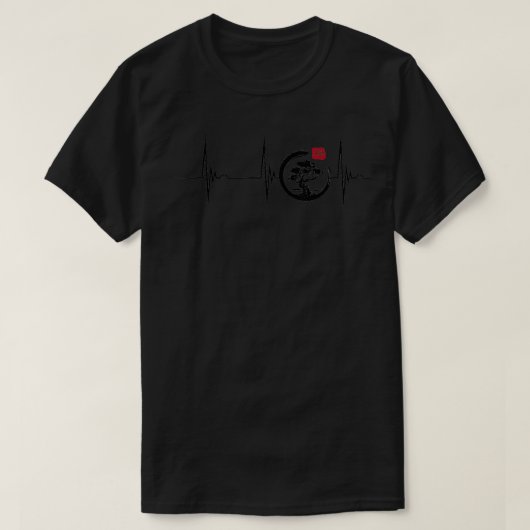 Bonsai Tree Japanese Enso Circle Heartbeat EKG Pul T-Shirt (Design vorne)