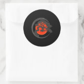 Bonsai Tree japanese enso kalligraphischen Kreis Runder Aufkleber (Tasche)