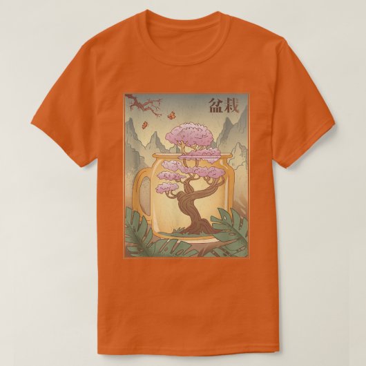 Bonsai Tree Japanese Sakura Cherry Blossom Tree Ae T-Shirt (Design vorne)