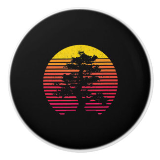 Bonsai Tree Japanese Zen Buddhist Tree Sunset Keramikknauf