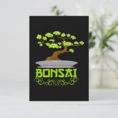 Bonsai Tree Japanisches Kanji Dankeskarte (Stehend Vorderseite)