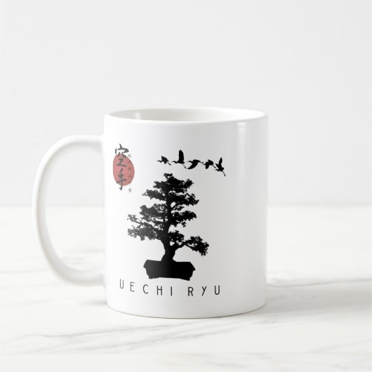 Bonsai Tree Karate Design - Uechi Ryu Instructor Kaffeetasse (Links)