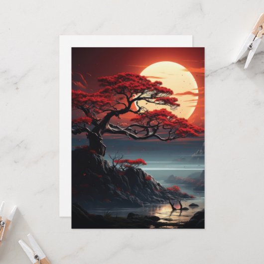 Bonsai Tree Karte (Vorderseite/Rückseite Beispiel)