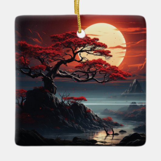 Bonsai Tree Keramikornament (Vorderseite)