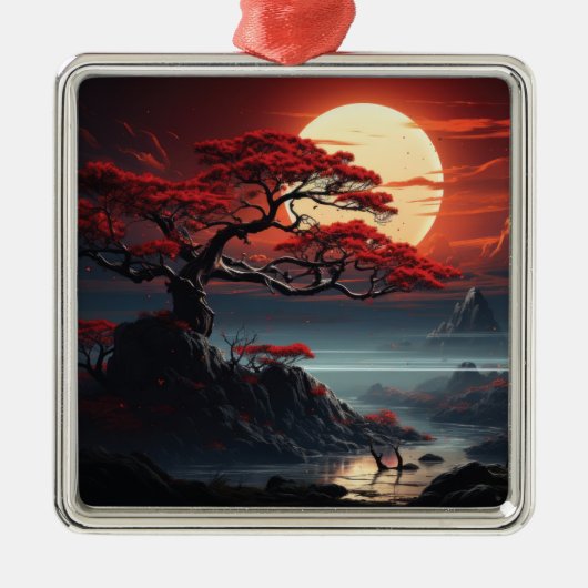 Bonsai Tree Ornament Aus Metall (Vorne)