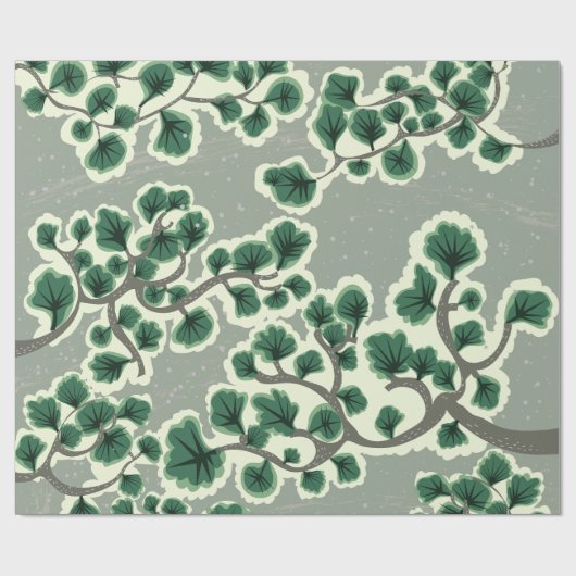 Bonsai Tree Pattern Geschenkpapier (Flach)