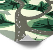 Bonsai Tree Pattern Poster (Ecke)