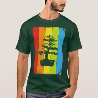 Bonsai Tree Pflanze Rainbow Distressed Style T-Shirt