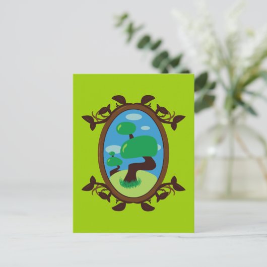 Bonsai Tree Postkarte (Stehend Vorderseite)