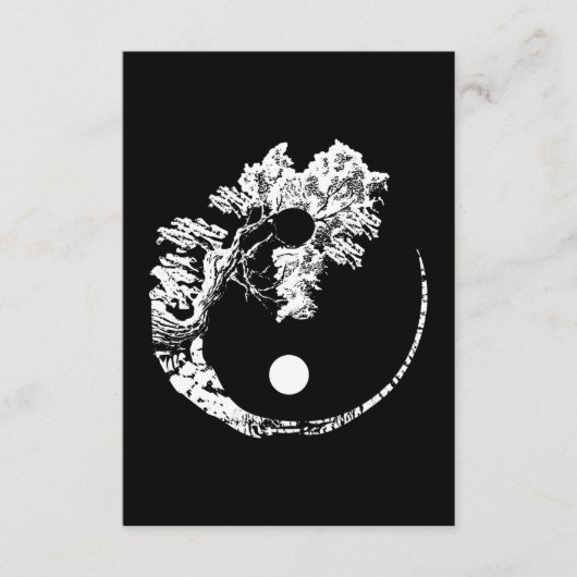 Bonsai Tree Print Zen Spirit Yin Yang Japanisch Begleitkarte (Vorderseite)