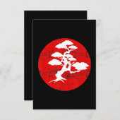 Bonsai Tree Red Sun Karate Geschenk Dankeskarte (Vorne/Hinten)