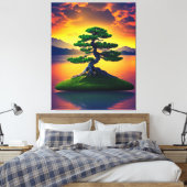Bonsai Tree Reflection Canvas Print Leinwanddruck (Insitu (Schlafzimmer))