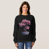 Bonsai Tree Sakura Cherry Blossom Japanisch Bonsai Sweatshirt (Vorne ganz)