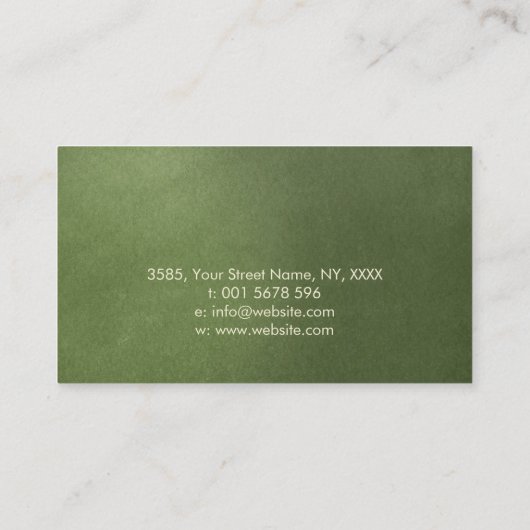 Bonsai Tree Sunset über Meer Visitenkarte (Rückseite)